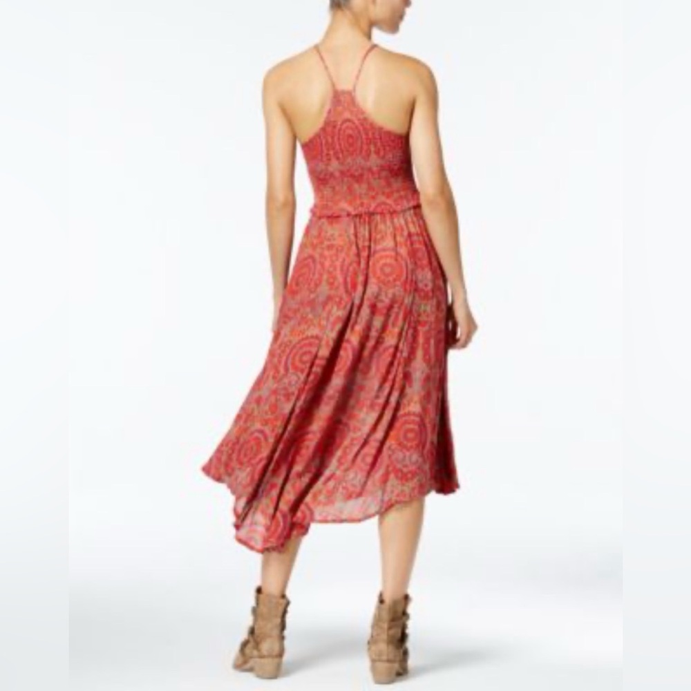 Free People Red Patterned Halter High-Low Dress - Picture 2 of 10